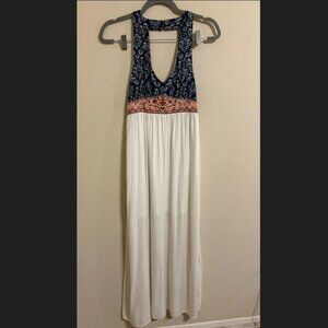 Flying Tomato Boho Embroidered Top Maxi Dress Women's Size S